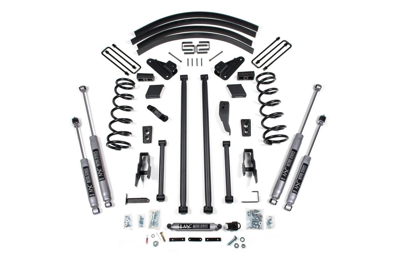 BDS SUSPENSION BDS219H 5 INCH LIFT KIT LONG ARM CONVERSION DODGE RAM 2500/3500 00-02 4WD BLOCK KIT WITHOUT FACTORY OVERLOAD NX2 NITRO