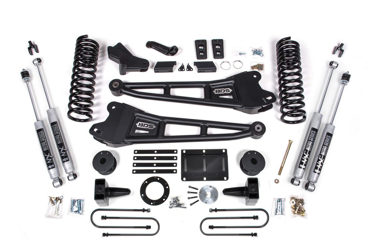 BDS SUSPENSION BDS2107FS 5.5 INCH LIFT KIT W/ RADIUS ARM RAM 3500 W/ REAR AIR RIDE 13-18 4WD GAS FOX 2.0 PERFORMANCE SHOCKS