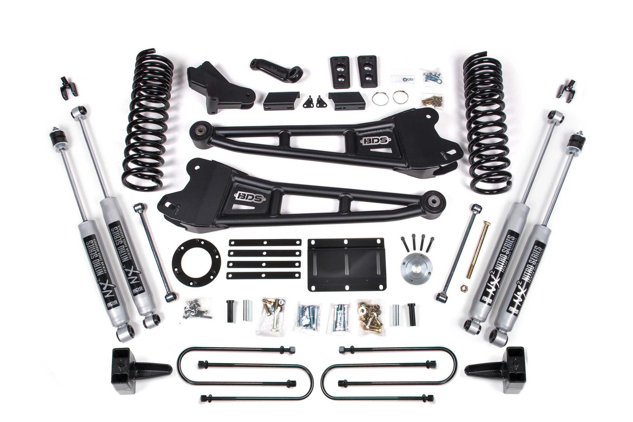 BDS SUSPENSION BDS2104H 6 INCH LIFT KIT W/ RADIUS ARM RAM 3500 13-18 4WD DIESEL NX2 NITRO