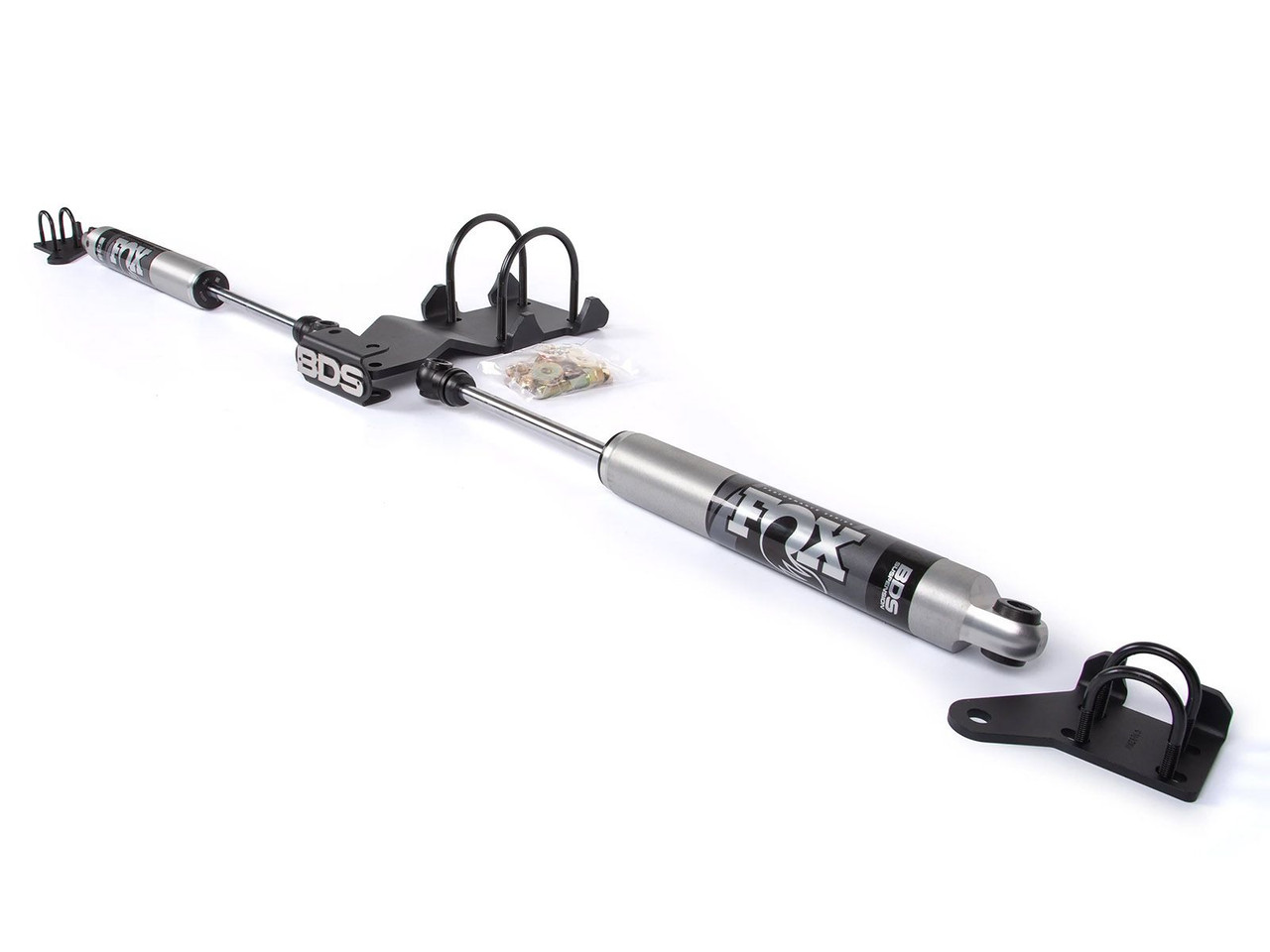 BDS SUSPENSION BDS2001FS DUAL STEERING STABILIZER KIT W/ FOX 2.0 PERFORMANCE SHOCKS FORD F450/F550 SUPER DUTY 17-24 4WD