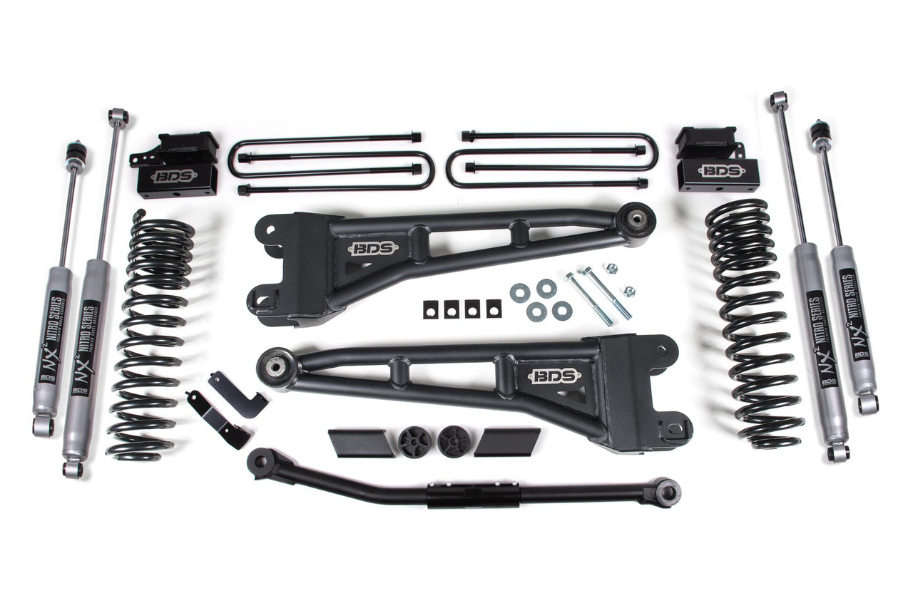BDS SUSPENSION BDS1915H 2.5 INCH LIFT KIT W/ RADIUS ARM FORD F450 SUPER DUTY 20-22 4WD DIESEL & GAS NX2 NITRO SHOCKS