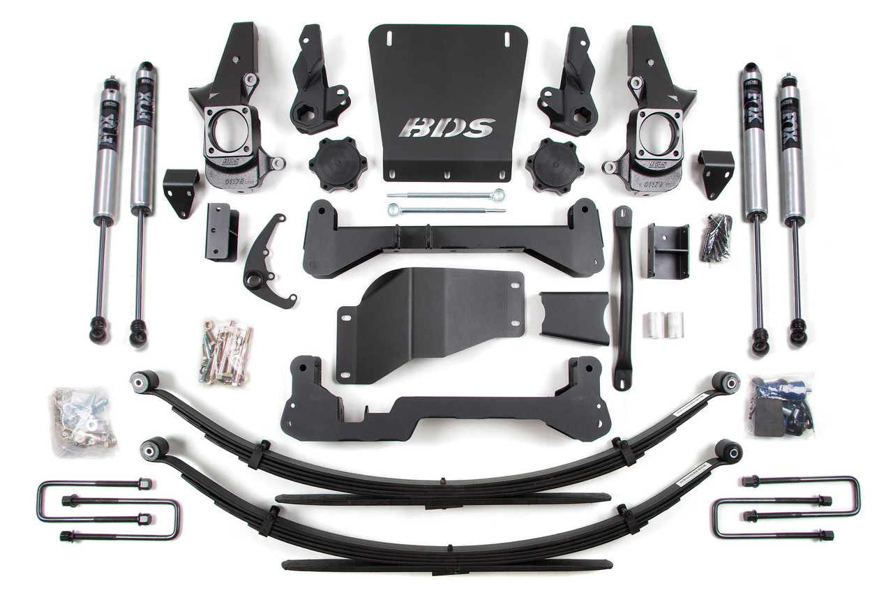 BDS SUSPENSION BDS190FS 7 INCH LIFT KIT SILVERADO/SIERRA 2500HD/3500 01-10 4WD STANDARD KNUCKLE LEAF SPRINGS FOX 2.0 PERFORMANCE