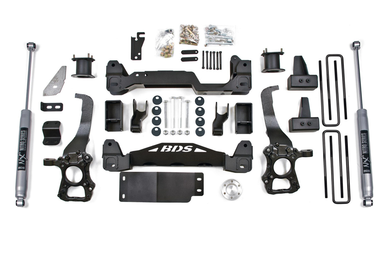 BDS SUSPENSION BDS1908FS 4 INCH LIFT KIT FORD F150 15-20 4WD 3 INCH BLOCK KIT FOX 2.0 PERFORMANCE SHOCKS
