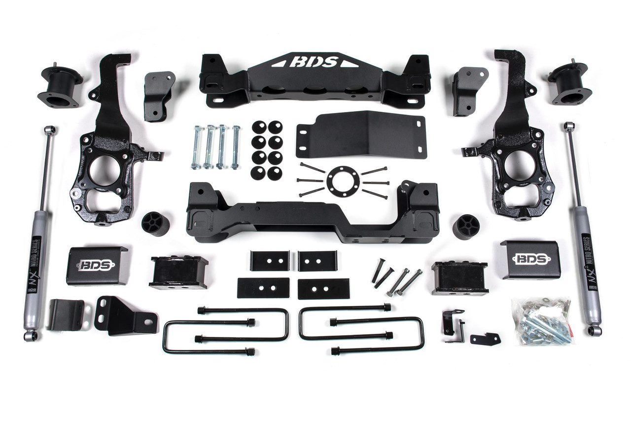 BDS SUSPENSION BDS1902H 4 INCH LIFT KIT FORD F150 21-24 4WD 2 INCH BLOCK KIT NX2 NITRO SHOCKS