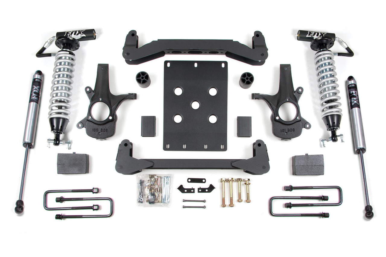 BDS SUSPENSION BDS187FDSC 4 INCH LIFT KIT FOX 2.5 COIL-OVER LEAF SPRINGS SILVERADO/SIERRA 1500 07-13 2WD FOX 2.5 PERFORMANCE SHOCKS