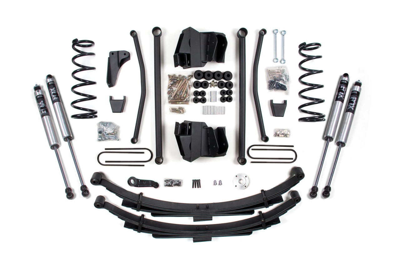 BDS SUSPENSION BDS1748FS 8 INCH LIFT KIT LONG ARM DODGE RAM 2500/3500 2008 4WD DIESEL MANUAL LEAF SPRING 4 INCH AXLE FOX 2.0 PERFORMANCE