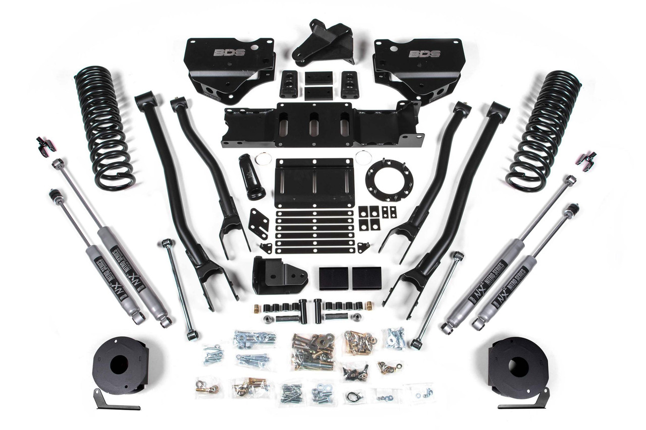 BDS SUSPENSION BDS1739H 5.5 INCH LIFT KIT W/ 4-LINK RAM 2500 W/ REAR AIR RIDE 19-24 4WD GAS NX2 NITRO SHOCKS