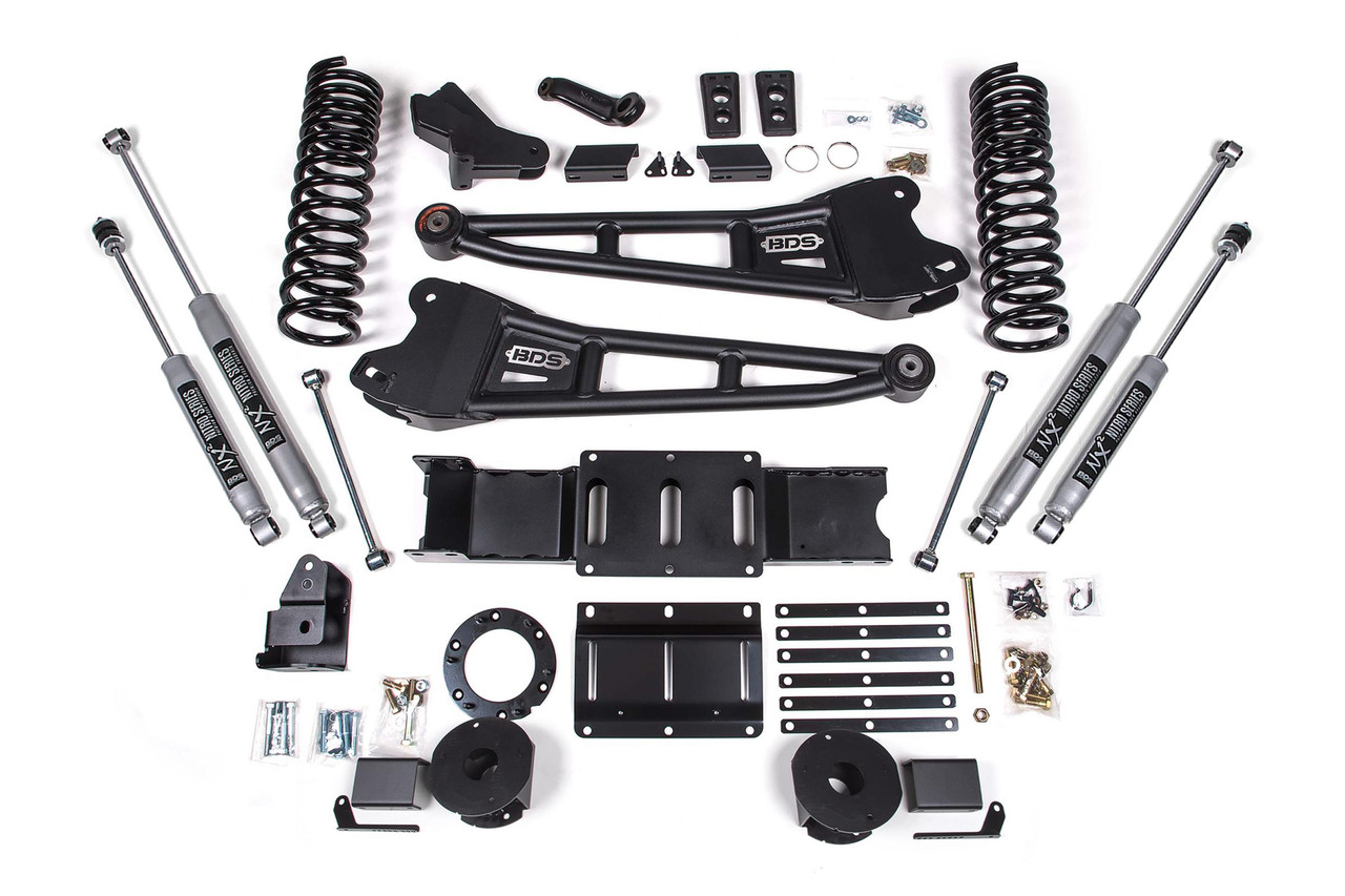 BDS SUSPENSION BDS1736H 6 INCH LIFT KIT W/ RADIUS ARM RAM 2500 W/ REAR AIR RIDE 19-24 4WD DIESEL NX2 NITRO SHOCKS
