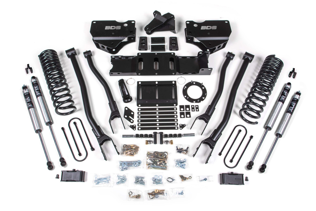 BDS SUSPENSION BDS1676FS 4 INCH LIFT KIT W/ 4-LINK RAM 3500 19-23 4WD GAS WITHOUT FACTORY REAR OVERLOAD LEAF FOX 2.0 PERFORMANCE SHOCKS