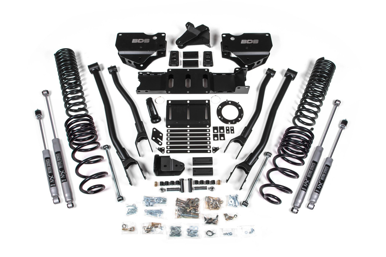 BDS SUSPENSION BDS1674FPE 4 INCH LIFT KIT W/ 4-LINK RAM 2500 19-24 4WD DIESEL FOX 2.5 PERFORMANCE ELITE SHOCKS