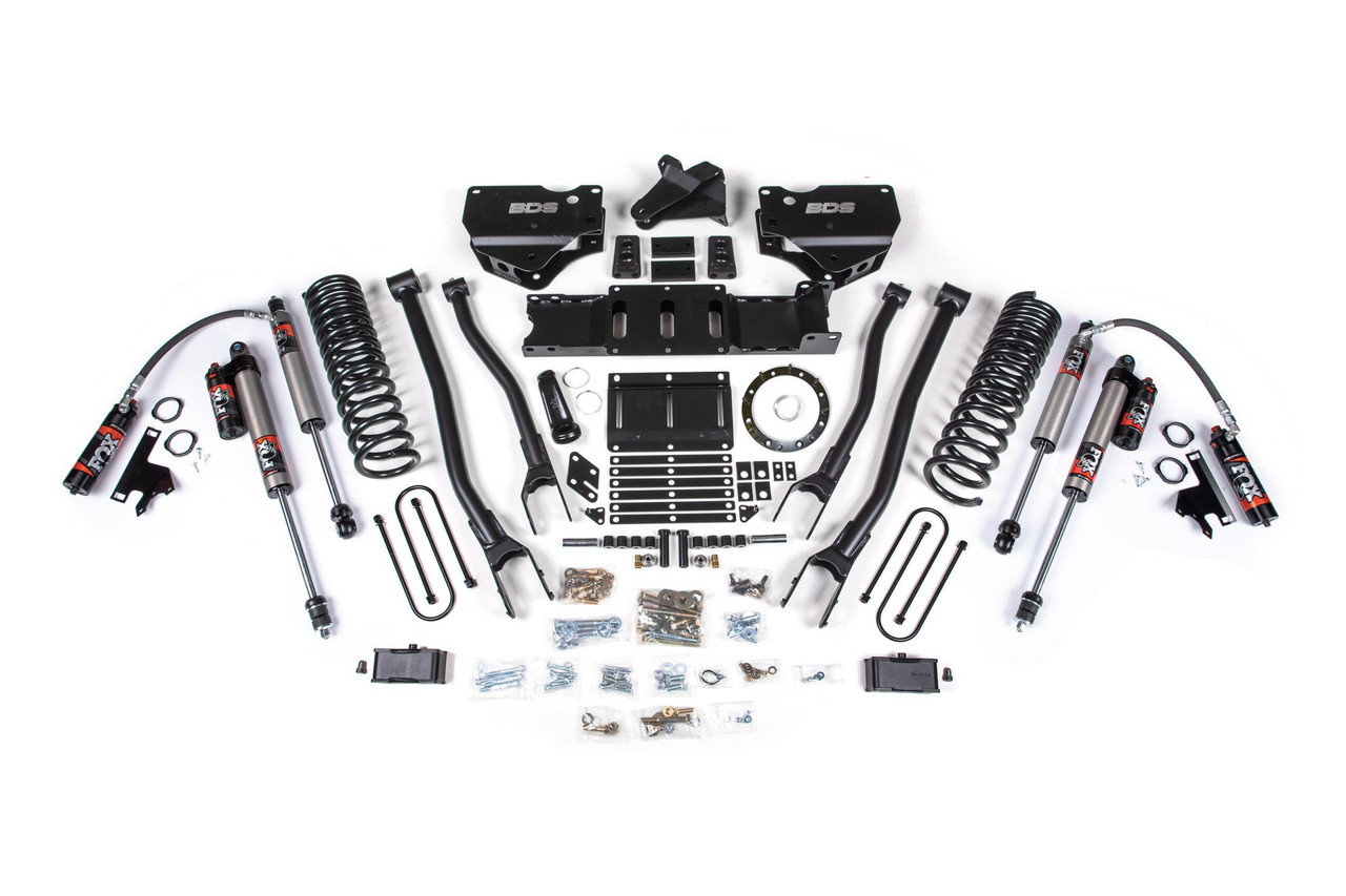 BDS SUSPENSION BDS1667FPE 4 INCH LIFT KIT W/ 4-LINK RAM 3500 19-23 4WD DIESEL 6 BOLT FORX 2.5 PERFORMANCE ELITE SHOCKS