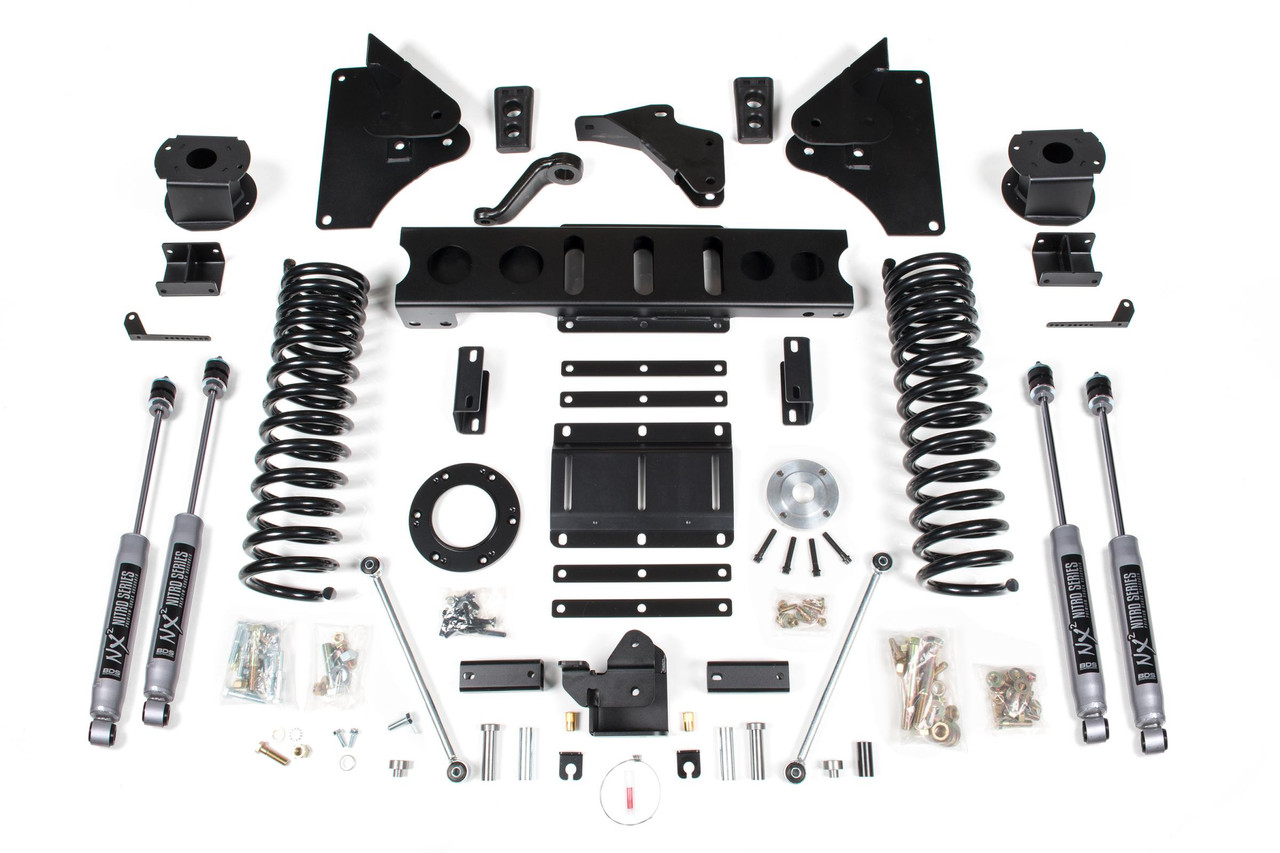 BDS SUSPENSION BDS1629H 5.5 INCH LIFT KIT W/ 4-LINK RAM 2500 W/ REAR AIR RIDE 14-18 4WD GAS NX2 NITRO SHOCKS