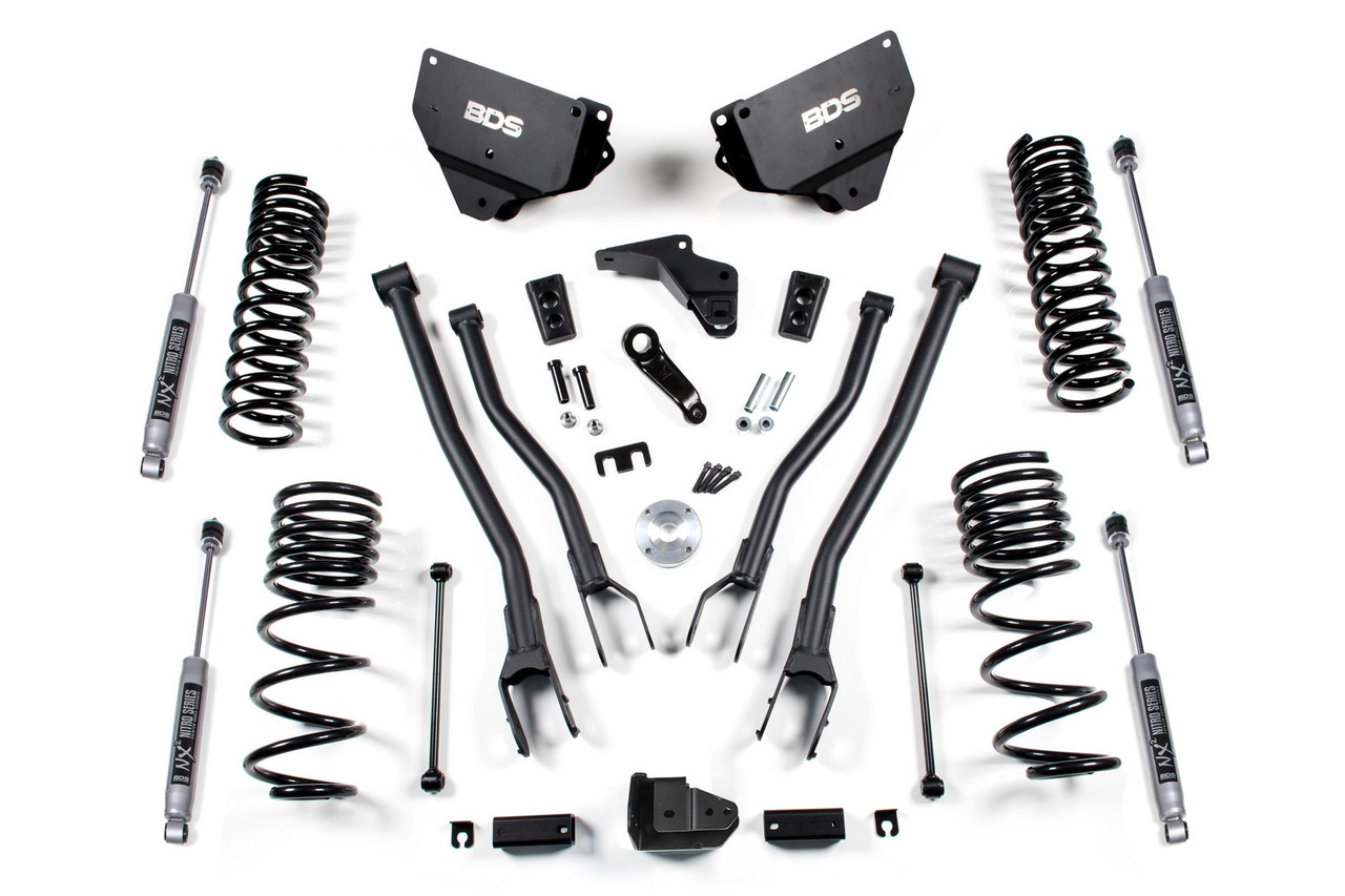 BDS SUSPENSION BDS1602H 4 INCH LIFT KIT W/ 4-LINK RAM 2500 14-18 4WD DIESEL NX2 NITRO SHOCKS