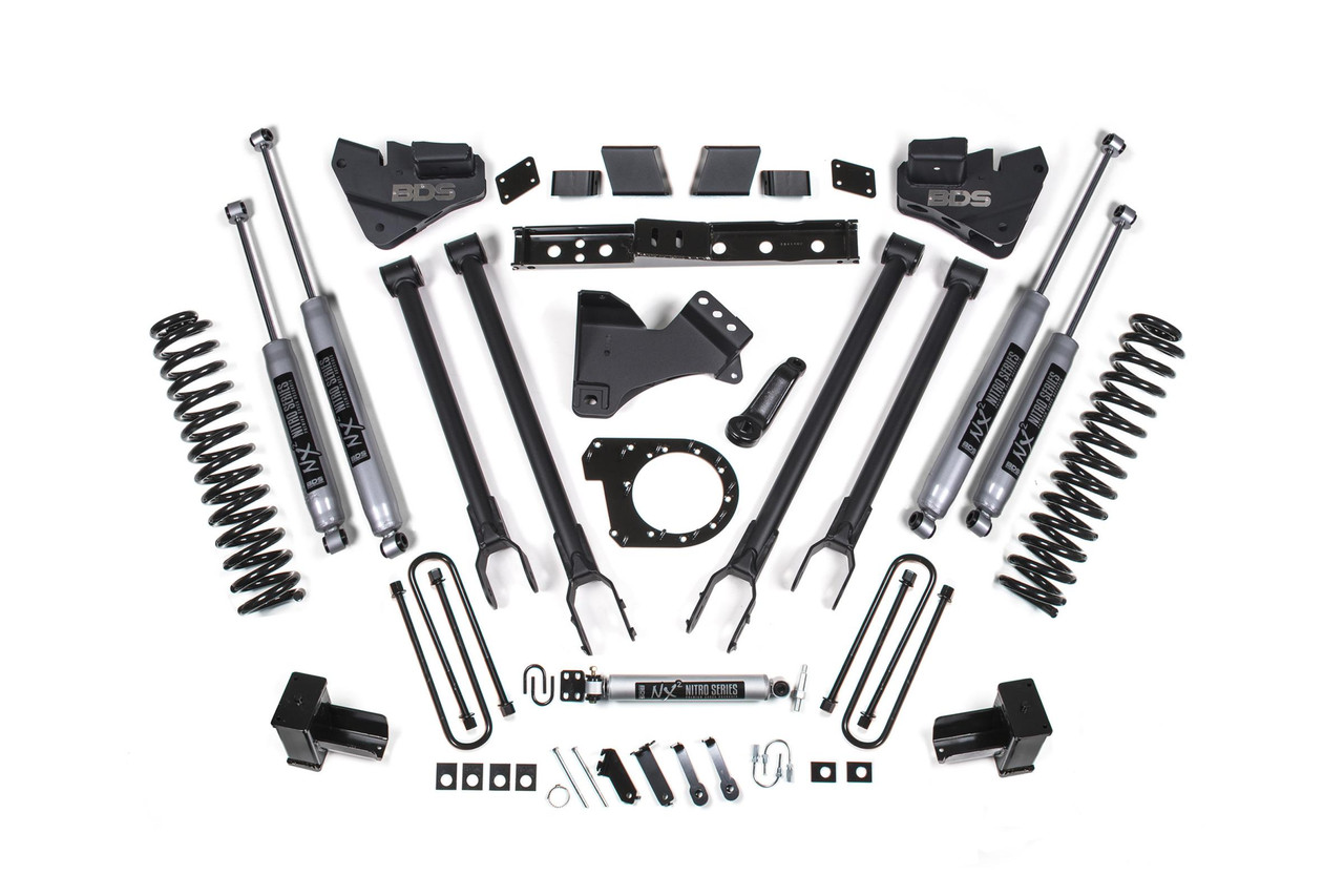 BDS SUSPENSION BDS1571FS 7 INCH LIFT KIT W/ 4-LINK FORD F250/F350 SUPER DUTY 20-22 4WD DIESEL FOX 2.0 PERFORMANCE SHOCKS