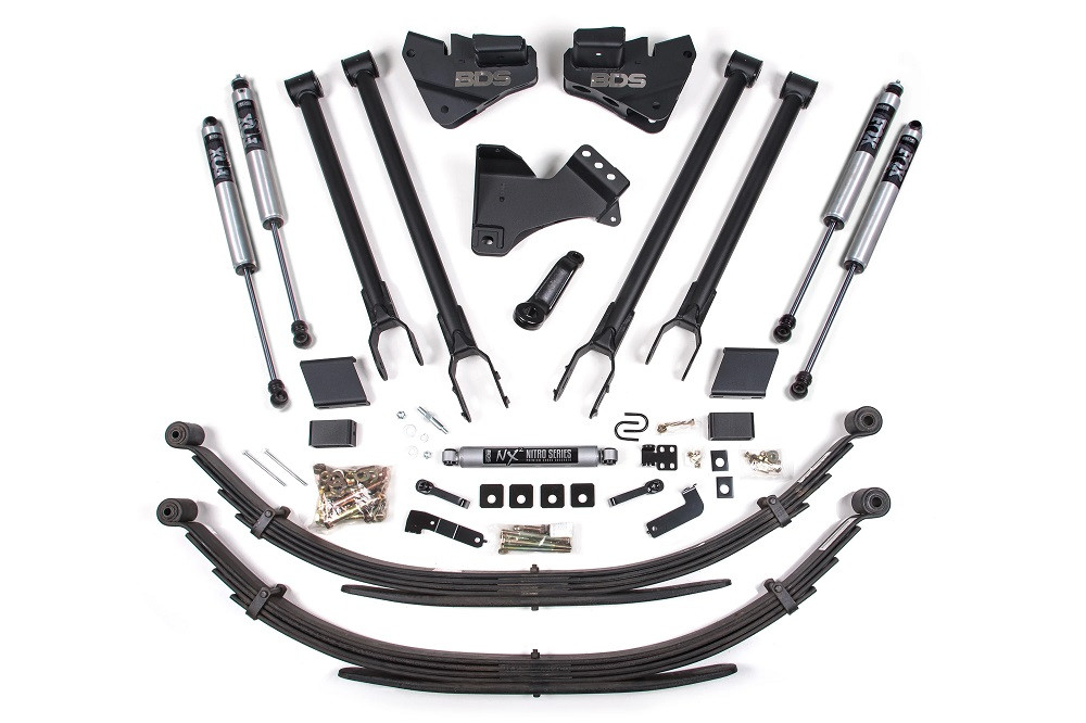 BDS SUSPENSION BDS1570FS 5 INCH LIFT KIT W/ 4-LINK FORD F250/F350 SUPER DUTY 20-22 4WD GAS LEAF SPRINGS FOX 2.0 PERFORMANCE SHOCKS