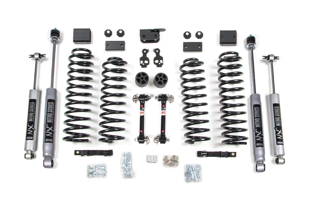 BDS SUSPENSION BDS1411FS 3 INCH LIFT KIT JEEP WRANGLER JK 07-11 4-DOOR SWAY BAR DISCONNECTS FOX 2.5 PERFORMANCE SHOCKS