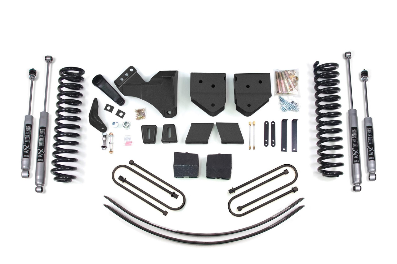 BDS SUSPENSION BDS353H 6 INCH LIFT KIT FORD F250/F350 SUPER DUTY 05-07 4WD DIESEL 3 INCH BLOCK PLUS ADD A LEAF WITHOUT OVERLOAD NX2 NITRO