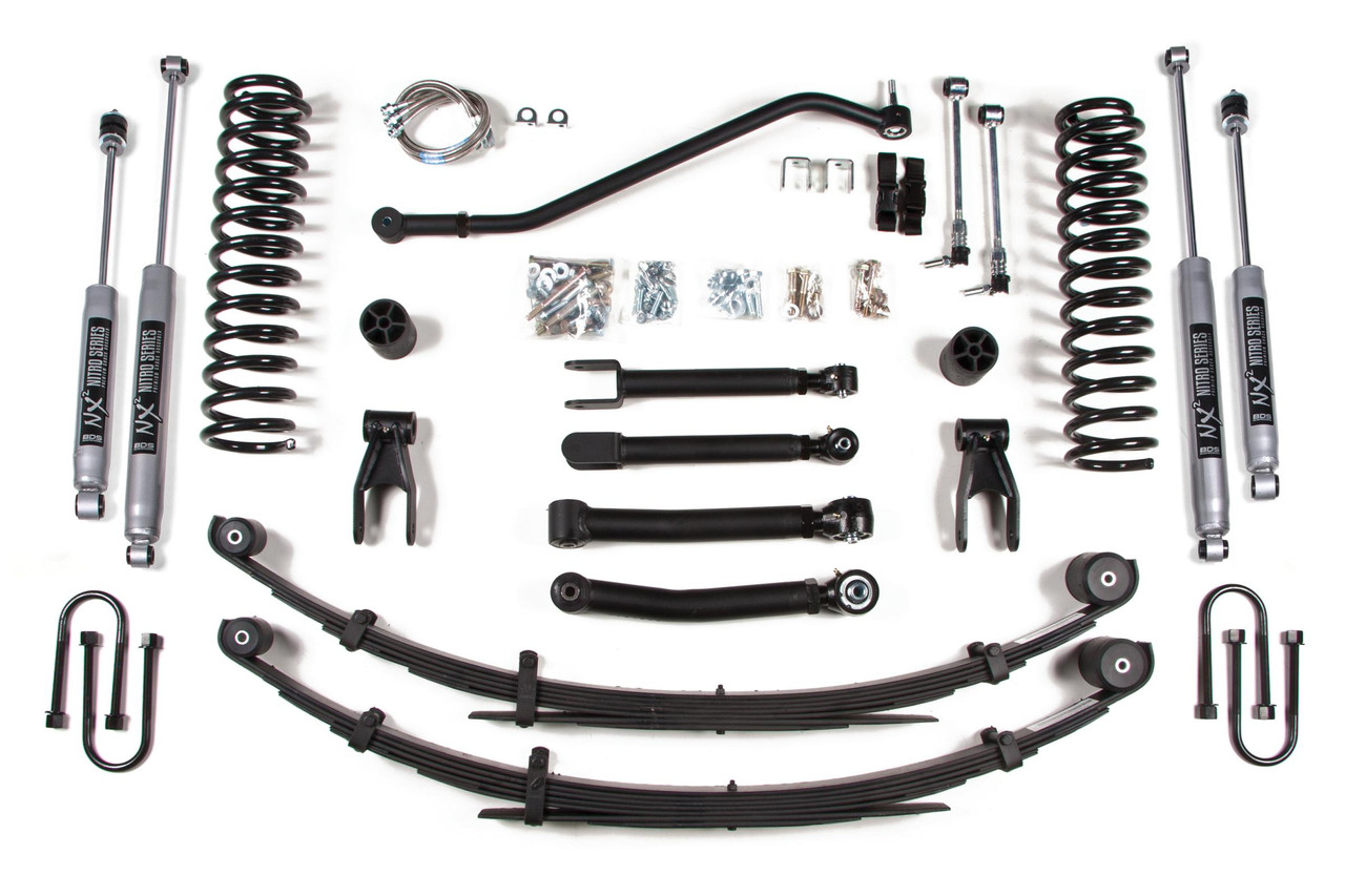 BDS SUSPENSION BDS435FS 4.5 INCH LIFT KIT JEEP CHEROKEE XJ 84-01 DANA 35 FOX 2.0 PERFORMANCE