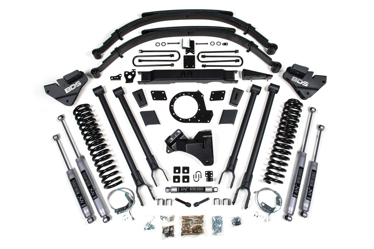 BDS SUSPENSION BDS1960FS 9 INCH LIFT KIT W/ 4-LINK FORD F250/F350 SUPER DUTY 20-22 4WD GAS WITH FOX 2.0 PERFORMANCE SHOCKS