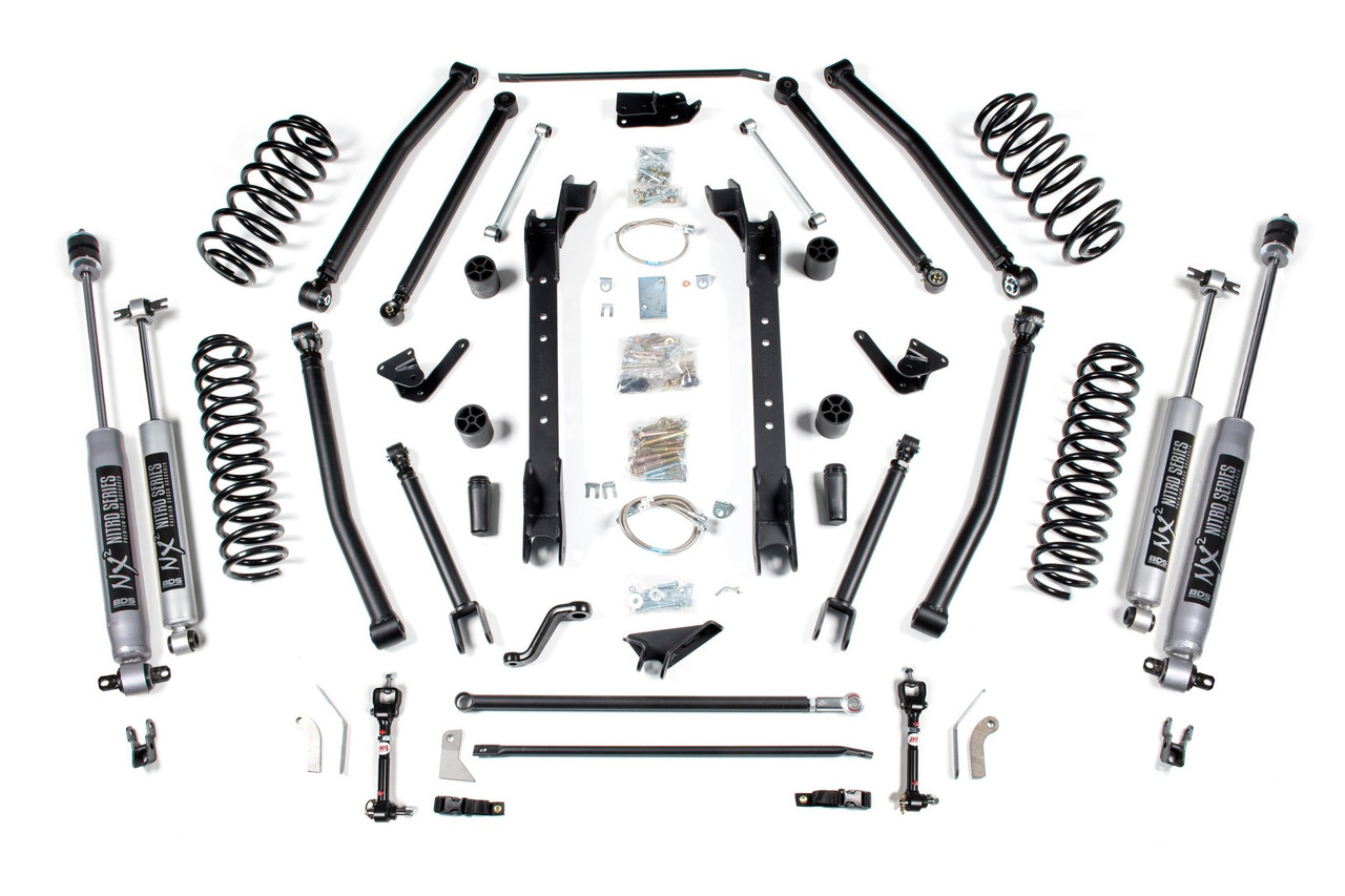 BDS SUSPENSION BDS467H 6.5 INCH LONG ARM LIFT KIT JEEP WRANGLER TJ AND TJ RUBICON 1997-2006 NX2 NITRO