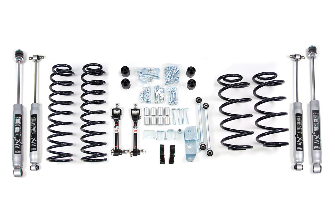 BDS SUSPENSION BDS424H 3 INCH LIFT KIT JEEP WRANGLER TJ RUBICON 03-06 NX2 NITRO SHOCKS
