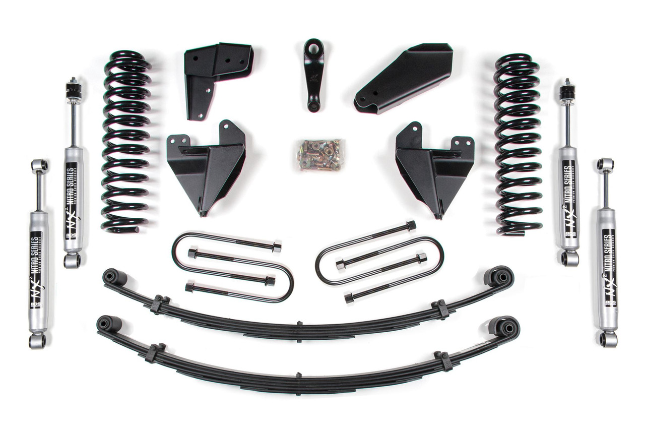 BDS SUSPENSION BDS367H 6 INCH LIFT KIT W/ RADIUS ARM FORD F150/BRONCO 80-96 4WD BLOCK AND ADD A LEAF NX2 NITRO