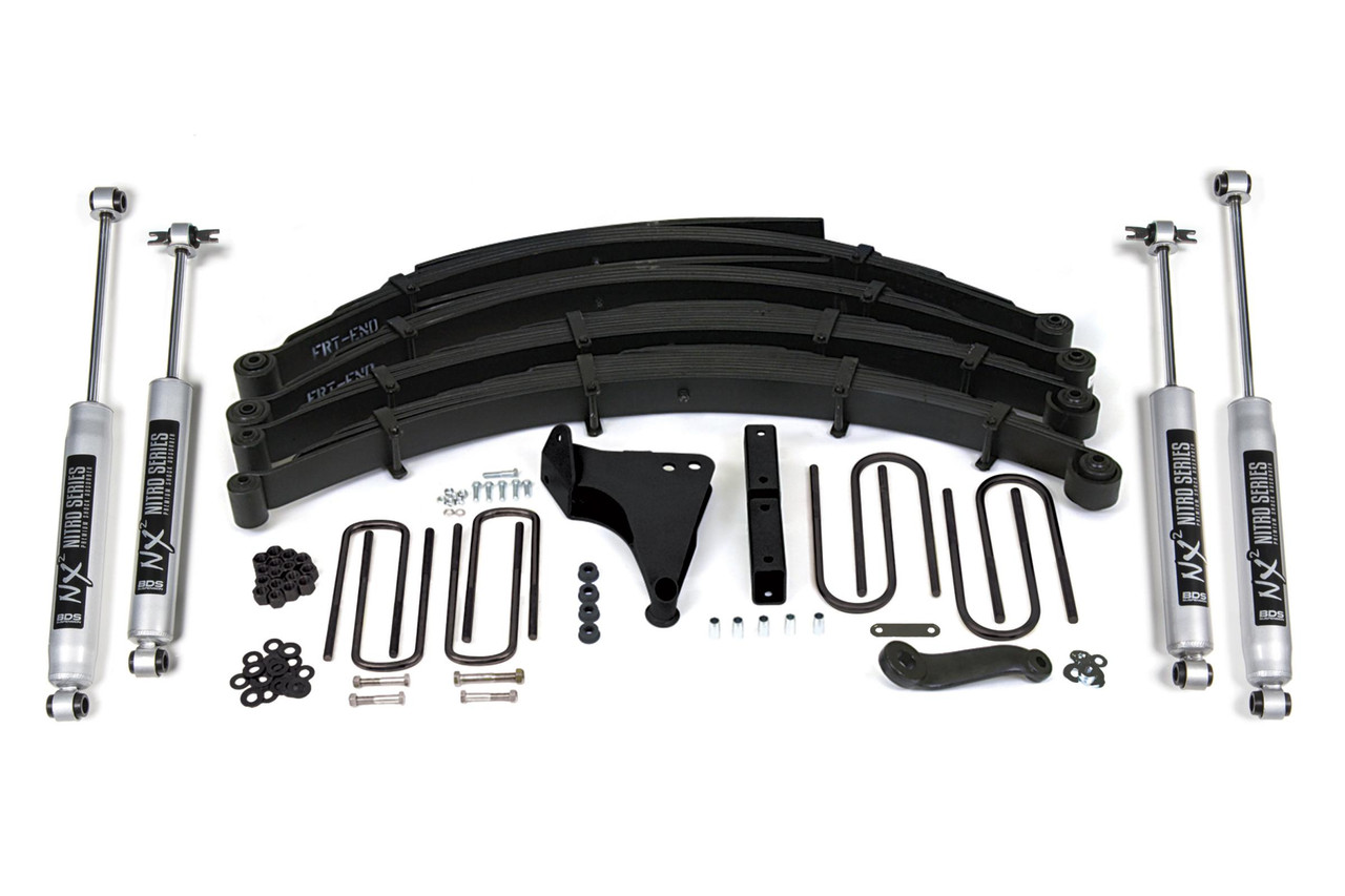 BDS SUSPENSION BDS324FS 8 INCH LIFT KIT FORD F250/F350 SUPER DUTY 99-04 4WD RADIUS U BOLT FOX 2.0 PERFORMANCE