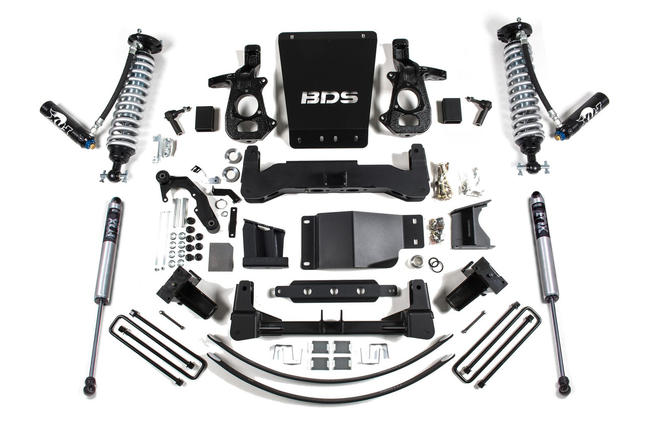 BDS SUSPENSION BDS744FDSC 8 INCH LIFT KIT FOX 2.5 COIL-OVER DUAL SPEED COMPRESSION ADJUST SILVERADO/SIERRA 1500 14-18 4WD CAST STEEL CONTROL ARM FOX 2.5 PERFORMANCE SHOCKS