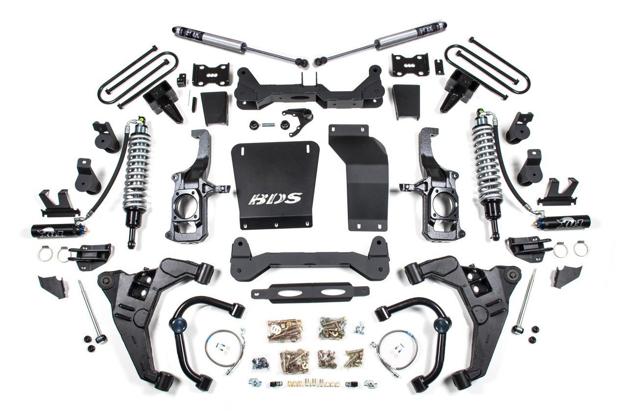 BDS SUSPENSION BDS727FDSC 6.5 INCH LIFT KIT FOX 2.5 COIL-OVER CONVERSION SILVERADO/SIERRA 2500HD/3500HD 11-19 DIESEL 5 INCH BLOCK WITHOUT OVERLOAD FOX 2.5 PERFORMANCE SHOCKS