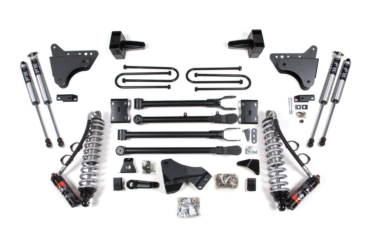 BDS SUSPENSION BDS593FPE 4 INCH LIFT KIT W/ 4-LINK FOX 2.5 PERFORMANCE ELITE COIL-OVER CONVERSION FORD F250/F350 SUPER DUTY 11-16 4WD DIESEL REAR LEAF SPRINGS