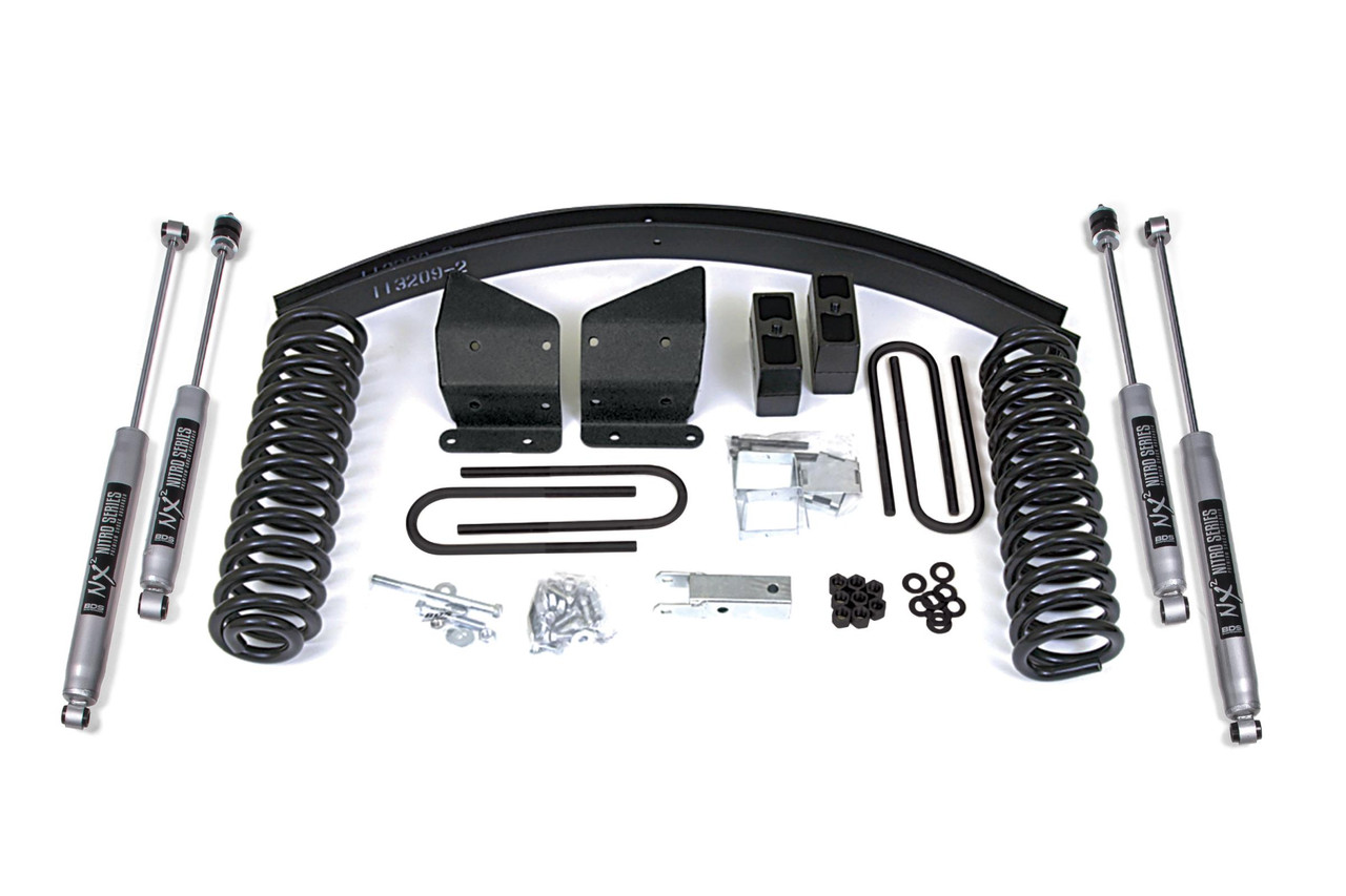 BDS SUSPENSION BDS376H 6 INCH LIFT KIT FORD F100/F150 73-76 4WD BLOCK KIT AND ADD A LEAF NX2 NITRO