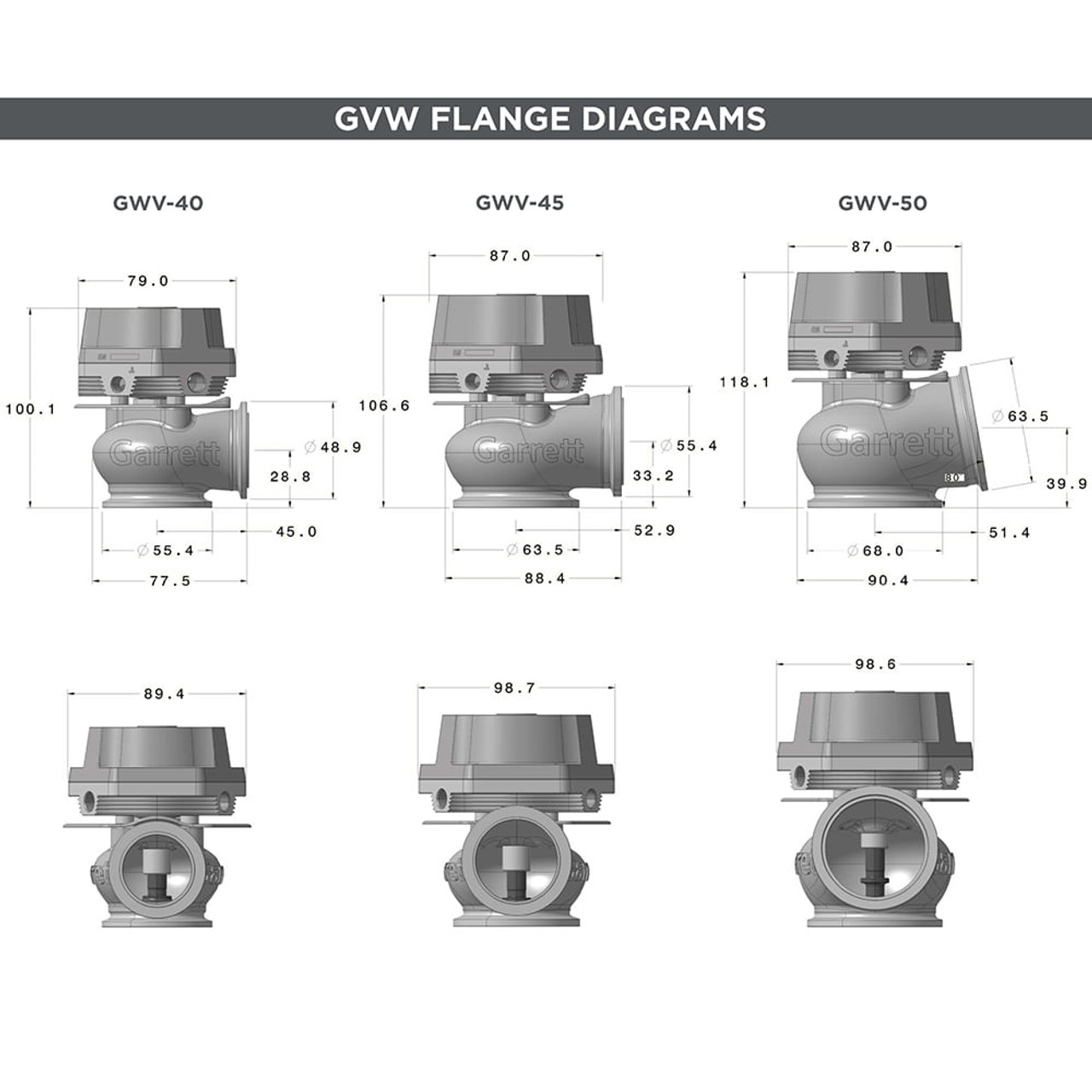 GARRETT 908828-0004 GVW-45 45MM WASTEGATE KIT - SILVER