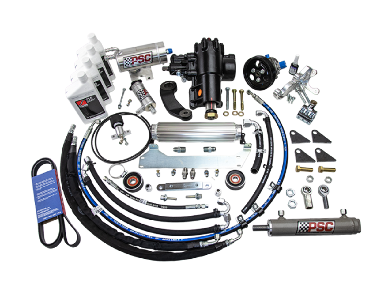 PSC SK689R20JP1-8.0W-1.25 CYLINDER ASSIST STEERING KIT WELD ON 8.0 AFM AXLE 1.25 TIE ROD 18-UP WRANGLER JL 2.0L NON-ETORQUE