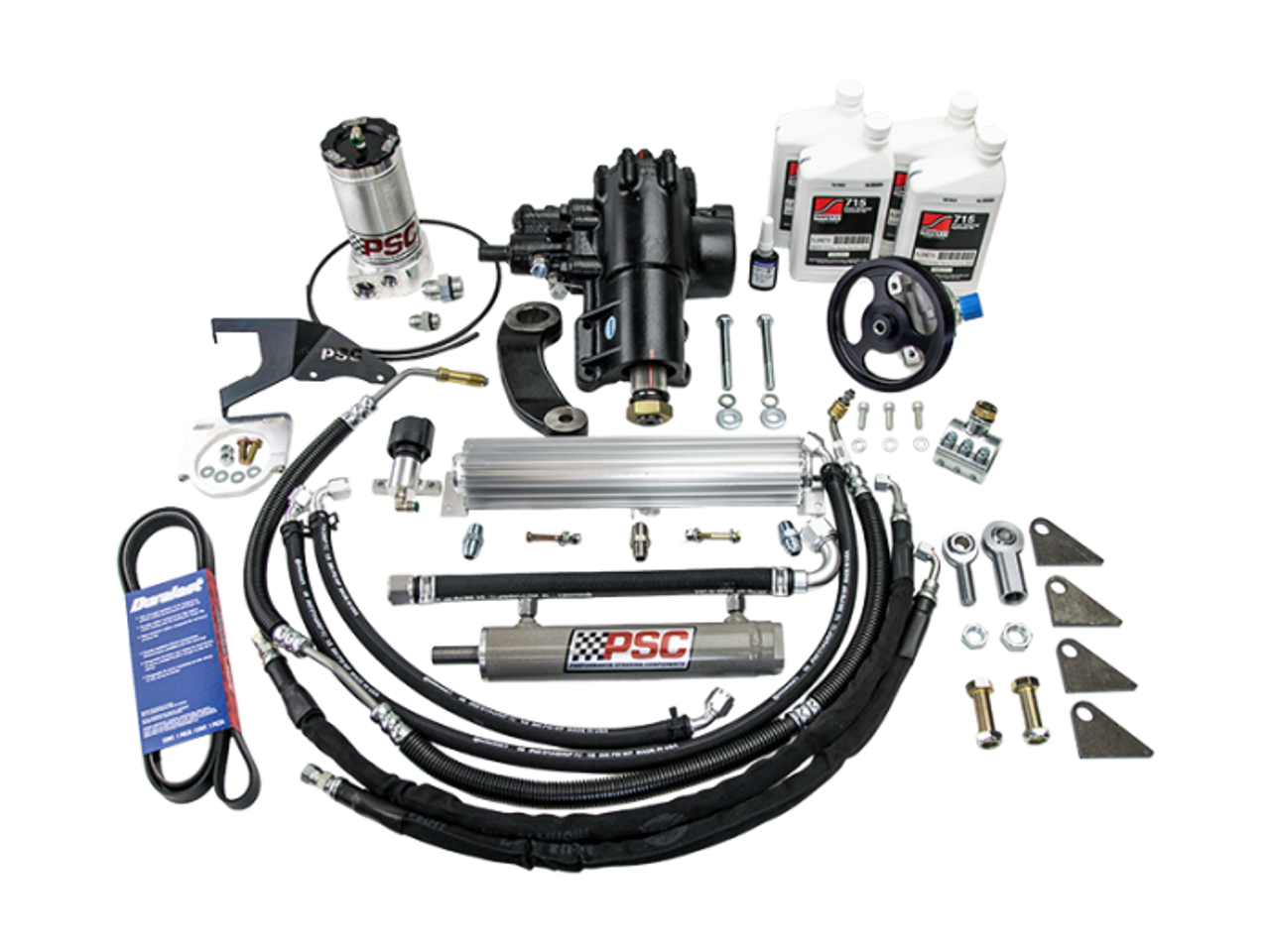 PSC SK688R38JP1-8.0W-1.5OS CYLINDER ASSIST STEERING KIT WELD ON 8.0 AFM AXLE 1.5OS TIE ROD 07-11 WRANGLER 3.8L