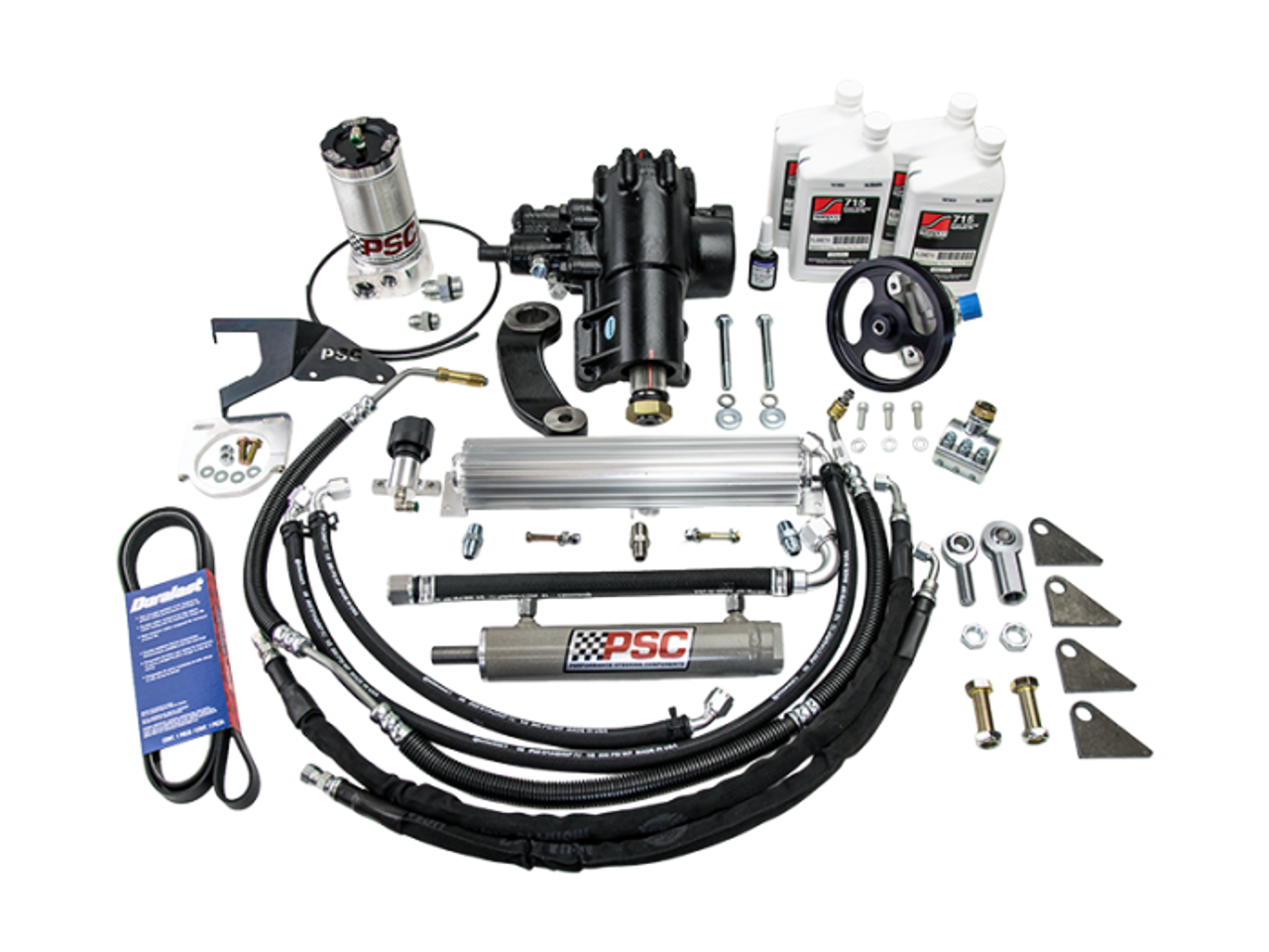 PSC SK688R38JP1-6.75W-1.5OS CYLINDER ASSIST STEERING KIT WELD ON 6.75 AFM AXLE 1.5OS TIE ROD 07-11 WRANGLER 3.8L