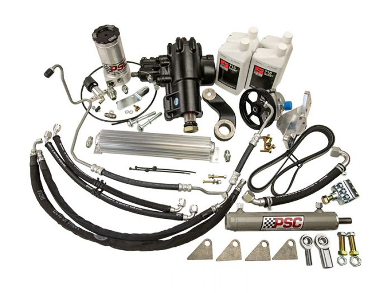 PSC SK688R36JP1-6.75W-1.5OS CYLINDER ASSIST STEERING KIT WELD ON 6.75 AFM AXLE 1.5OS TIE ROD 12-18 WRANGLER JK 3.6L