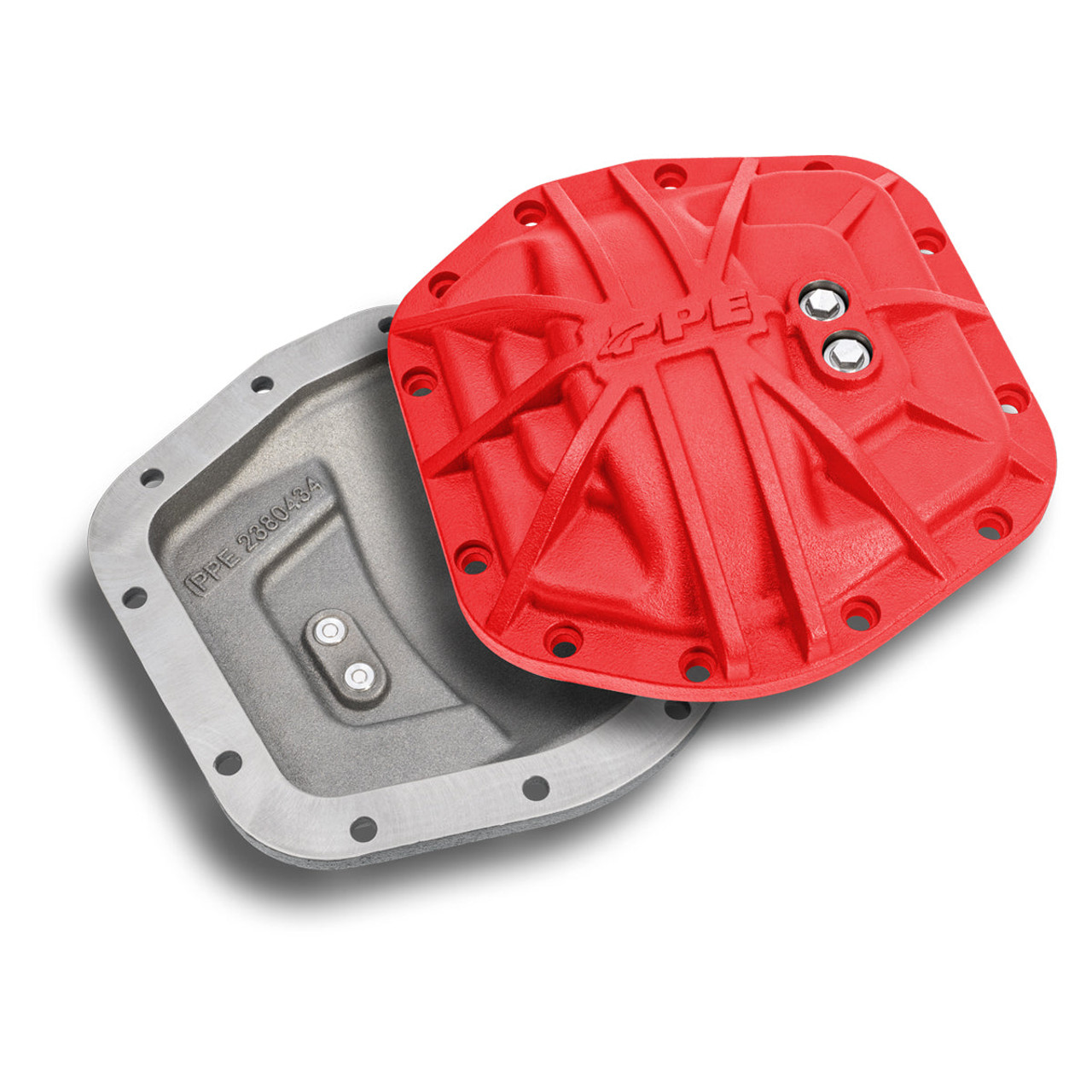 PPE 238043412 2018-2023 JEEP JL SPORT DANA-M186 HEAVY-DUTY NODULAR IRON FRONT DIFFERENTIAL COVER RED