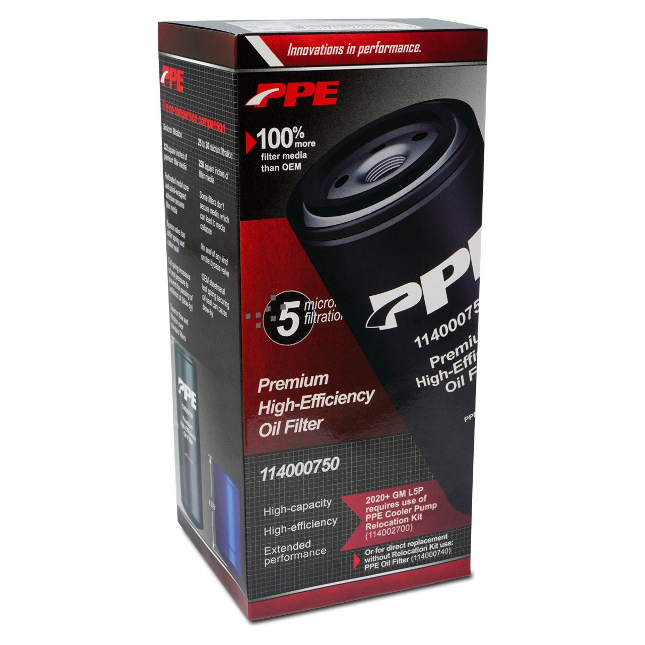 PPE 114000750 2020-2024 GM 6.6L DURAMAX PREMIUM HIGH-EFFICIENCY ENGINE OIL FILTER PPE 114000750 2020-2024 GM 6.6L DURAMAX PREMIUM HIGH-EFFICIENCY ENGINE OIL FILTER