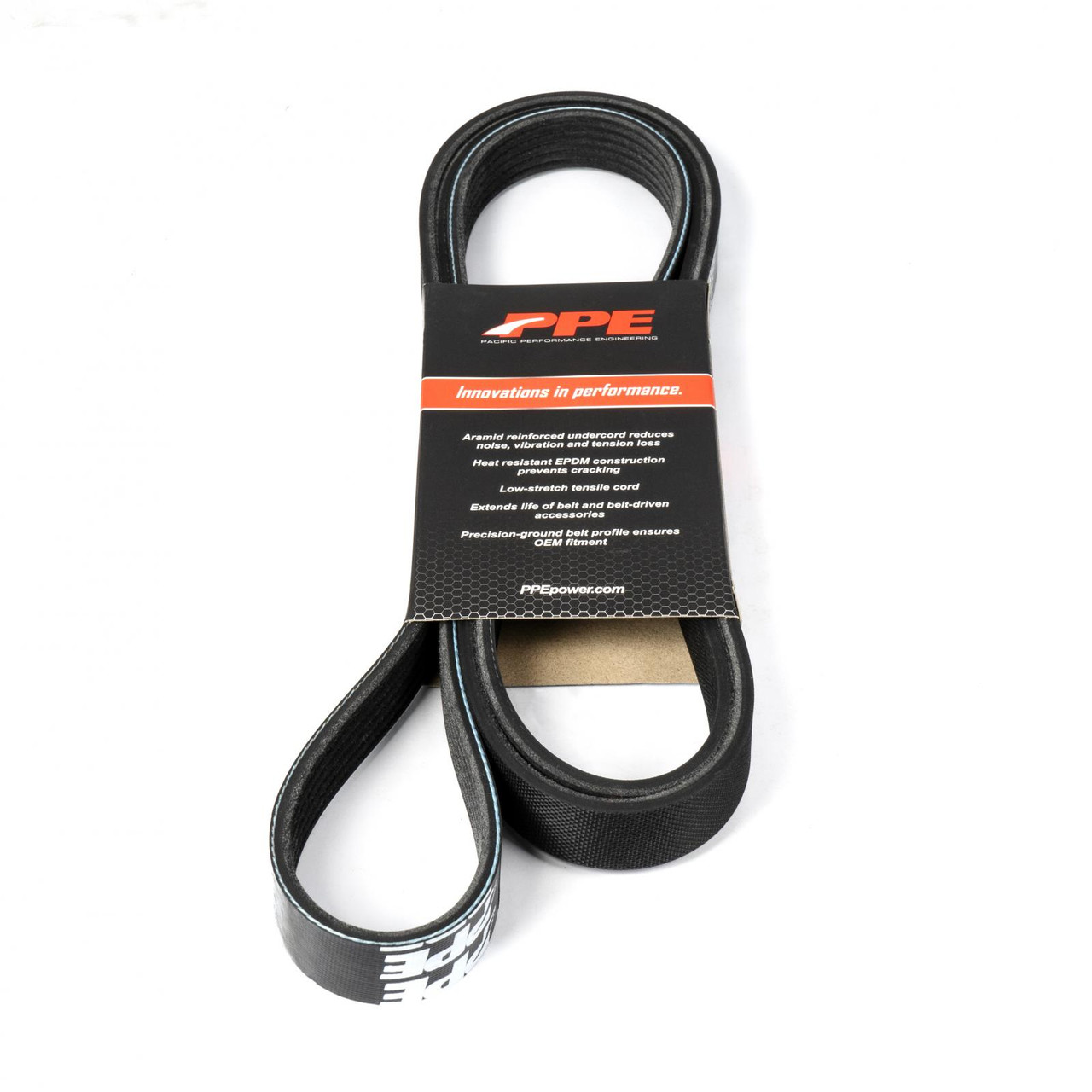 PPE 113061360 HIGH-PERFORMANCE HEAVY-DUTY SERPENTINE BELT - 2002-2010 DURAMAX W/ DUAL FUELER, OR 2002-2005 STOCK DUAL ALTERNATOR (105A) NO VACUUM PUMP