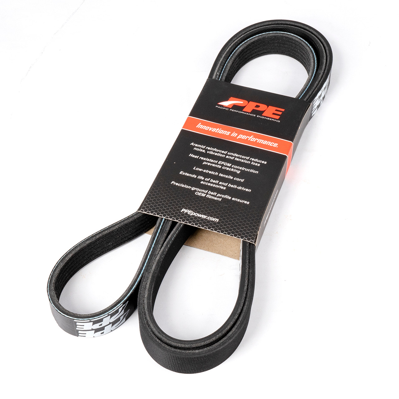PPE 113061195 HIGH PERFORMANCE HEAVY DUTY SERPENTINE BELT 2002-2004 GM 6.6 LITER DURAMAX SINGLE ALTERNATOR 130A W/VACUUM PUMP PPE 113061195 HIGH PERFORMANCE HEAVY DUTY SERPENTINE BELT 2002-2004 GM 6.6 LITER DURAMAX SINGLE ALTERNATOR 130A W/VACUUM PUMP