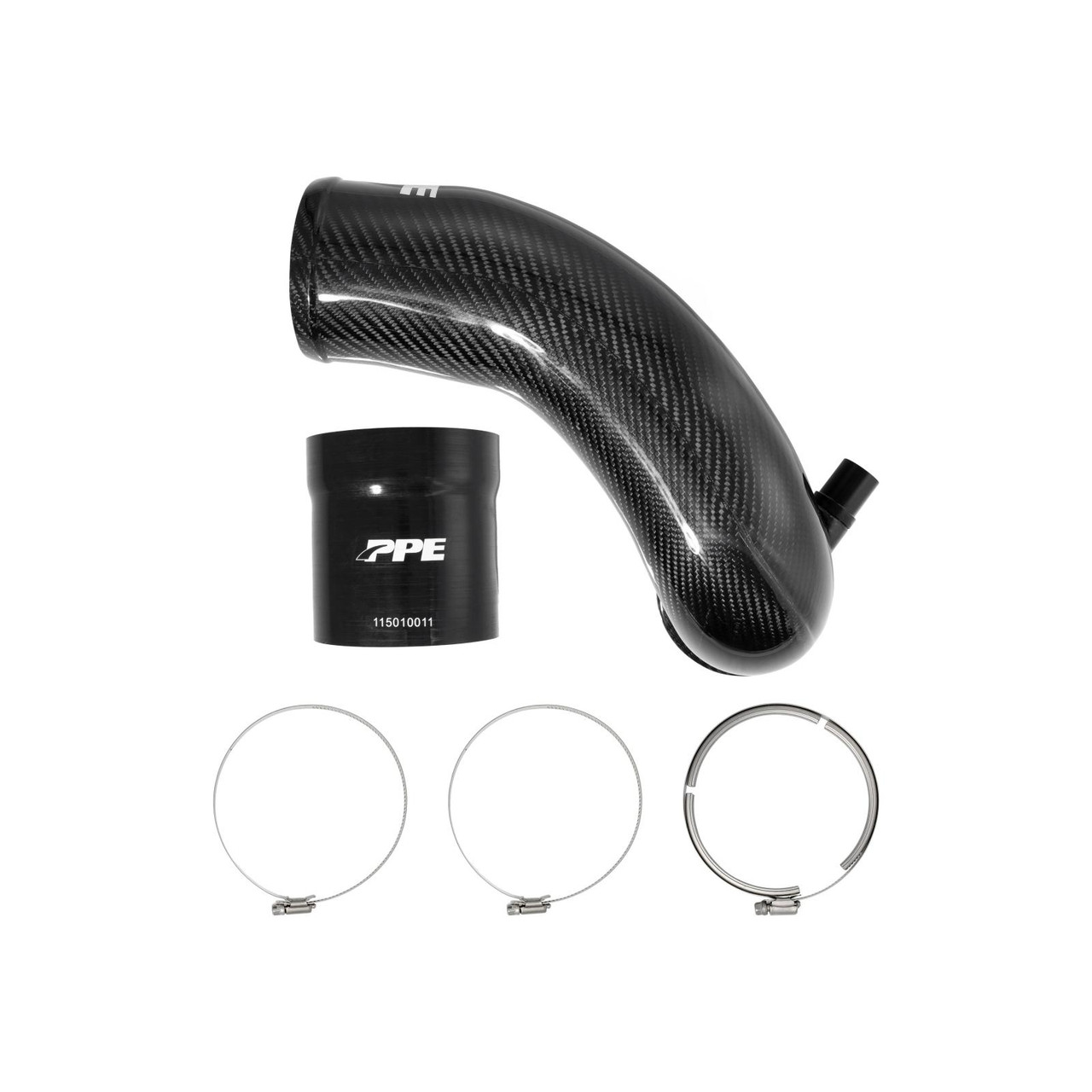 PPE 115010060 TURBO INLET 2004.5-2005 GM 6.6L DURAMAX LLY - ZILLA CARBON FIBER WEAVE