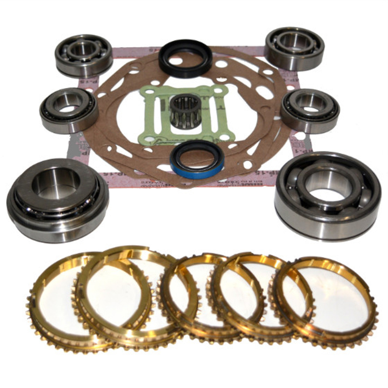 USA ZMBK189WS R5M21/KM132/KM145 TRANSMISSION BEARING/SEAL KIT W/SYNCHRO RINGS 90-96 MITSUBISHI MIGHTY MAX/87-89 RAIDER/87-93 RAM 50 5-SPEED MANUAL TRANS