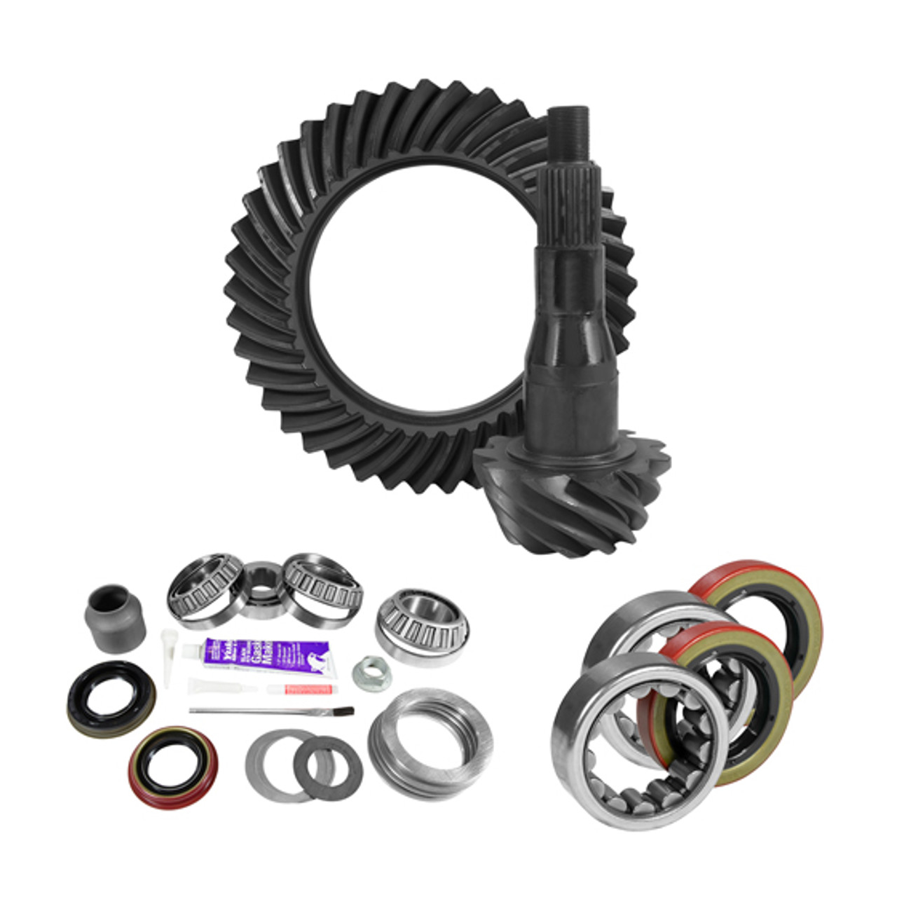 USA ZGK2088 9.75 INCH FORD 3.55 REAR RING AND PINION INSTALL KIT 2.53 INCH OD AXLE BEARINGS AND SEAL USA STANDARD
