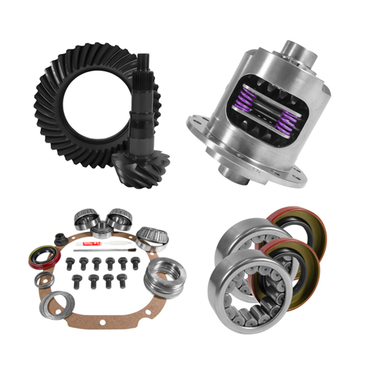 USA ZGK2062 8.8 INCH FORD 4.11 REAR RING AND PINION INSTALL KIT 31 SPLINE POSITRACTION 2.99 INCH AXLE BEARINGS USA STANDARD