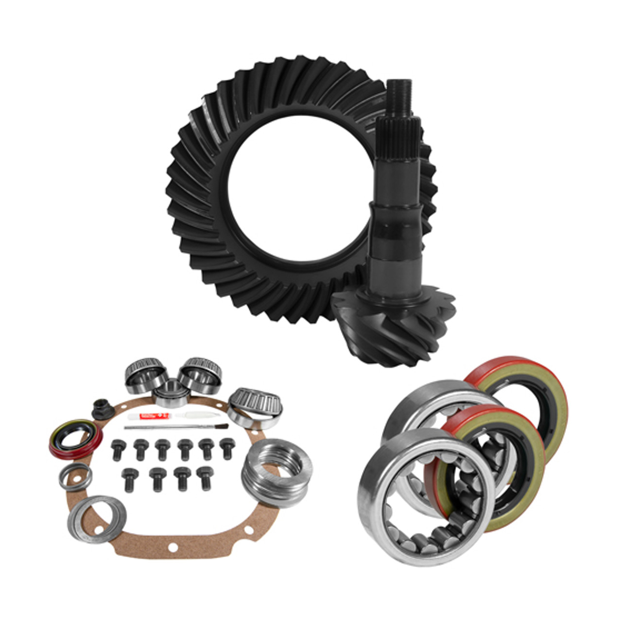 USA ZGK2044 8.8 INCH FORD 3.31 REAR RING AND PINION INSTALL KIT 2.53 INCH OD AXLE BEARINGS AND SEALS USA STANDARD