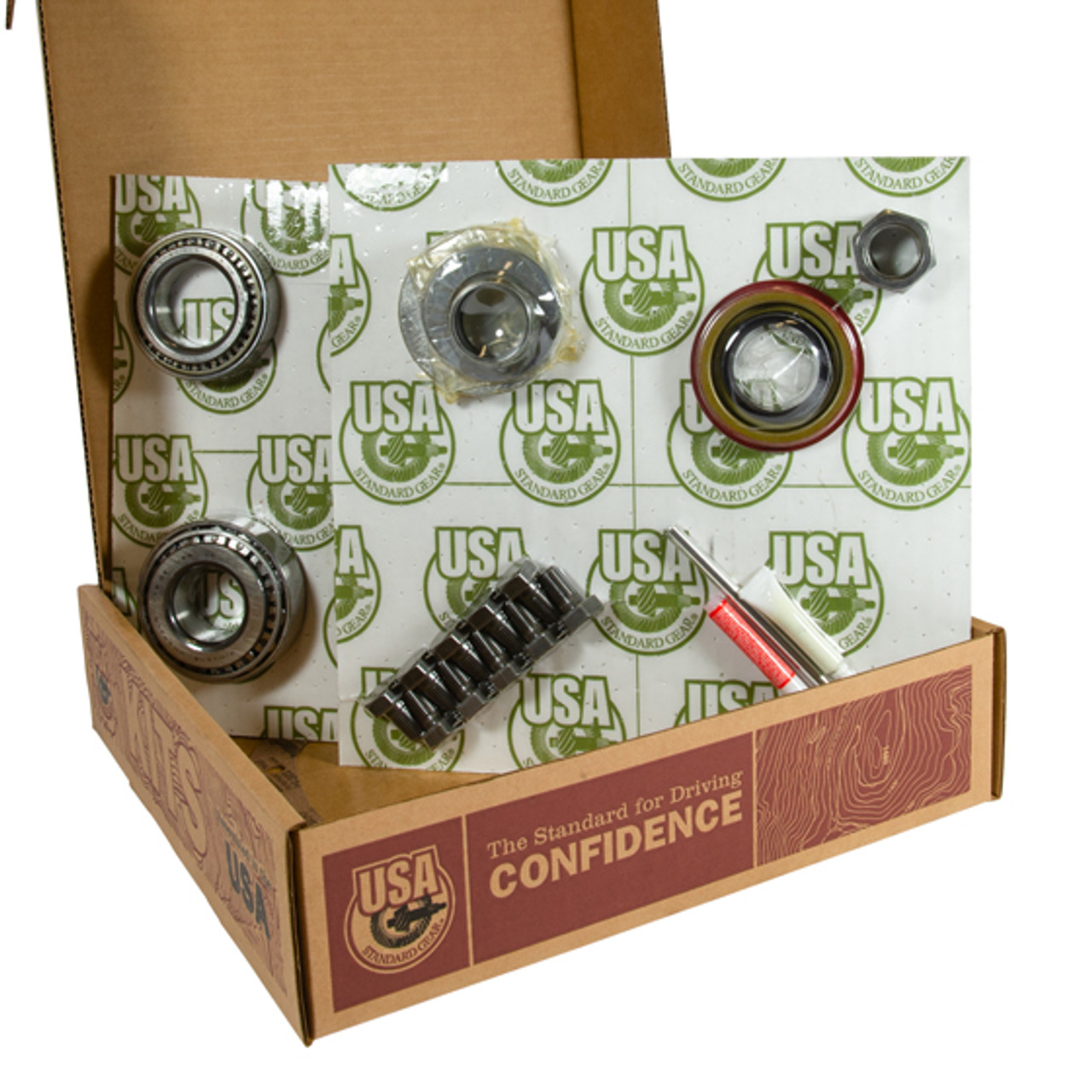 USA ZGK2238 7.5 INCH/7.625 INCH GM 3.73 REAR RING AND PINION INSTALL KIT 2.25 INCH OD AXLE BEARINGS USA STANDARD