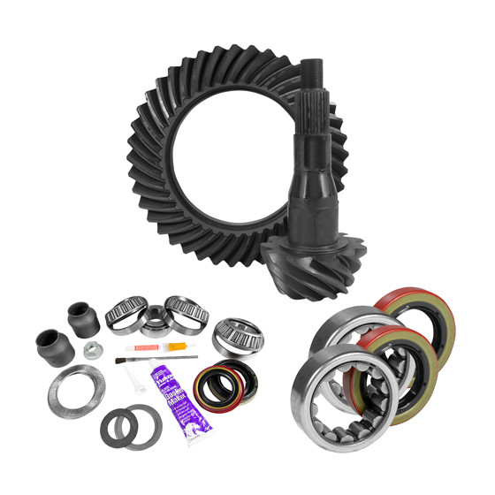 YUKON YGK2090 9.75 INCH FORD 4.11 REAR RING AND PINION INSTALL KIT 2.53 INCH OD AXLE BEARINGS AND SEAL
