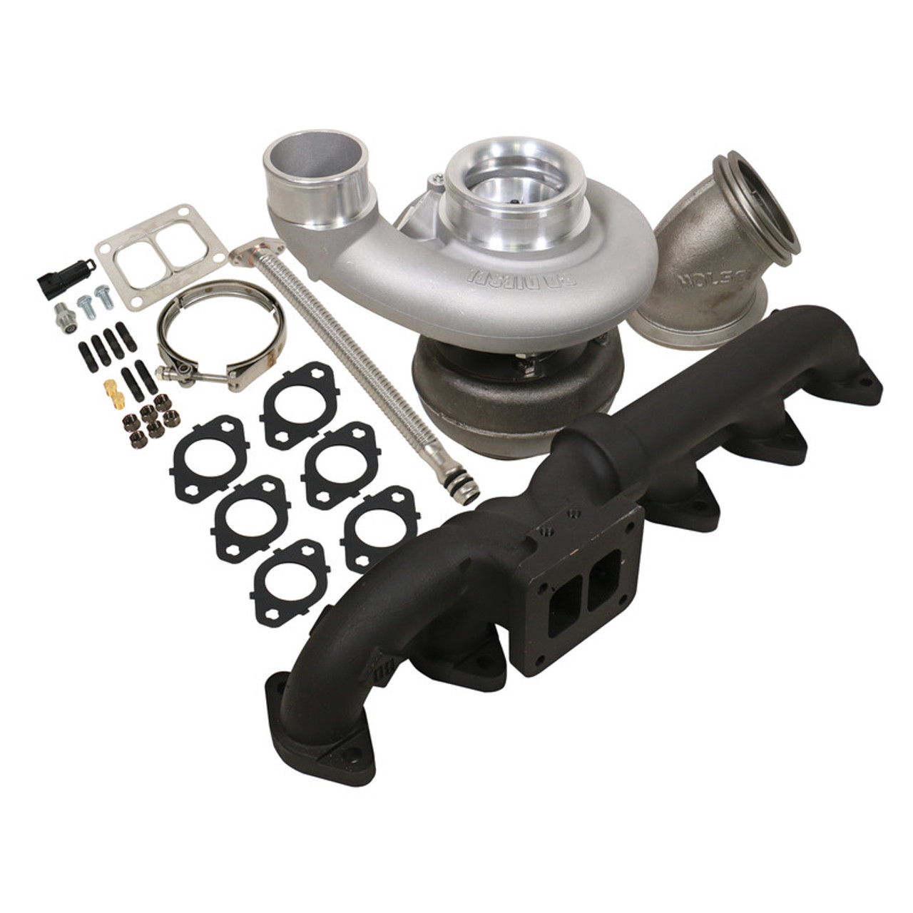 BD DIESEL 1045177 IRON HORN 5.9L CUMMINS TURBO KIT S366SXE/80 1.00AR DODGE 2003-2007 RAM 2500/3500