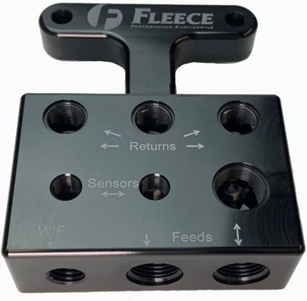 FLEECE FPE-FFD-RF-3G 2003-2007 3RD GEN DODGE/CUMMINS FUEL DISTRIBUTION BLOCK
