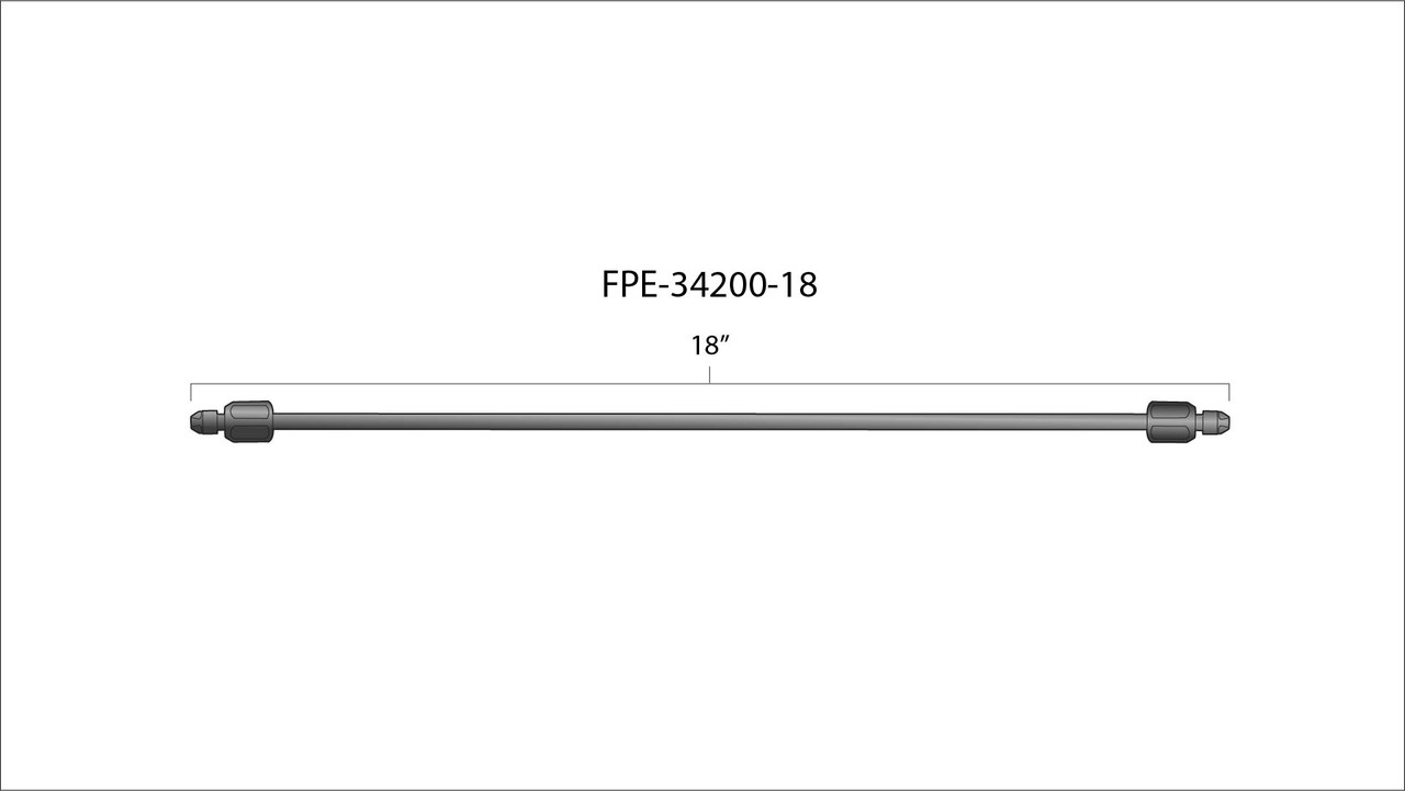 FLEECE FPE-34200-18 18 INCH HIGH PRESSURE FUEL LINE 8MM X 3.5MM LINE M14 X 1.5 NUTS